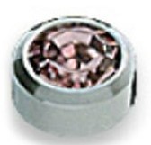 (mittel) NFR206W Runder Stecker Juni silber (12 Paare)