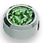 (mittel) NFR208W Runder Stecker August silber (12 Paare)