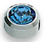 (mittel) R209Y TI Runder Stecker Sept. Titan (12 Paare)  - allergievermeidend