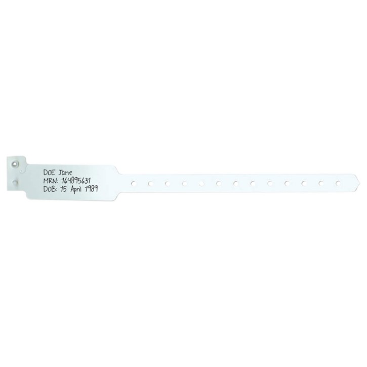 Name tape adult Sentry Superband white (500 pieces)