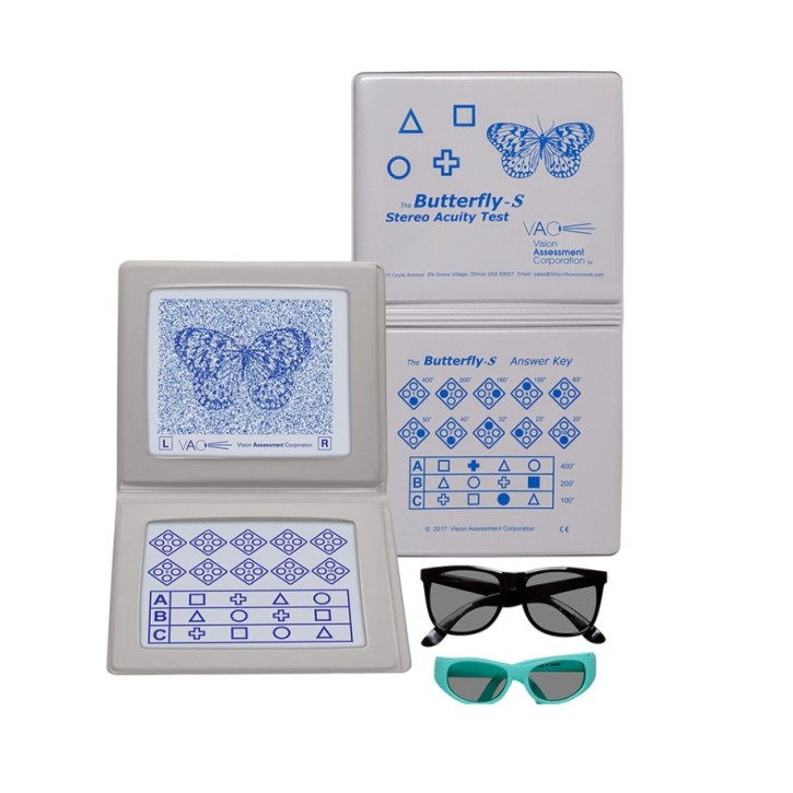 Stereotest Schmetterling inkl. Polarisationsbrillen (Erw., Kinder)