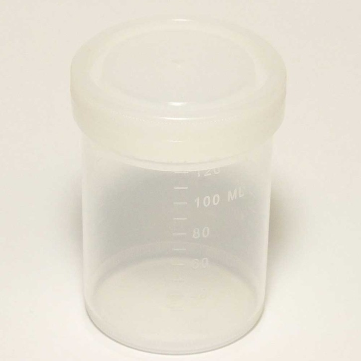 120-ml-Probenbehälter, gelber Deckel, ohne Etikett, unsteril (300 St.)