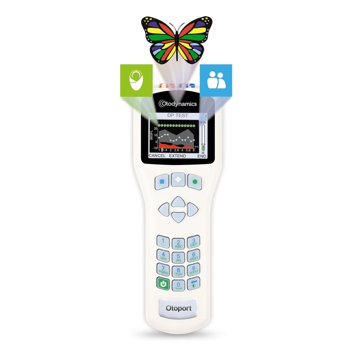 Otoport Flexi V2 Color DP+TEOAE, USB-C Netzteil, Sonde, Stöpsel-Set, Software, Docking