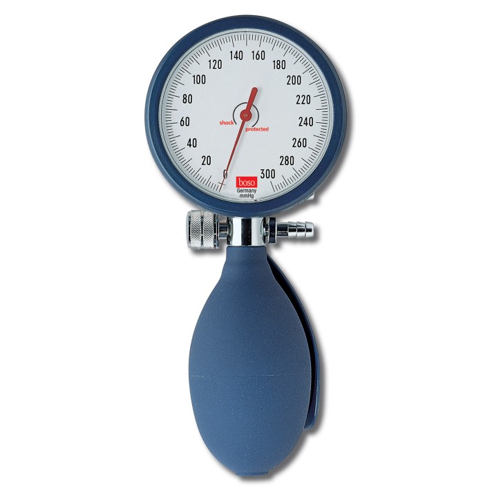Blutdruckmessgerät boso clinicus II  (1 Stck) blau Doppelschlauch, Klettenmanschette f. Erw.