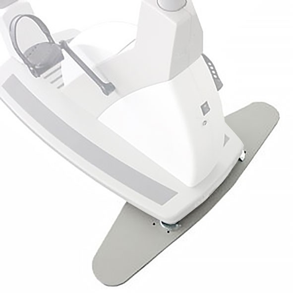 Kippsicherung I, Platte weiss, Breite 90 cm  für ergoselect 4 / 5 Sitz-Ergometer