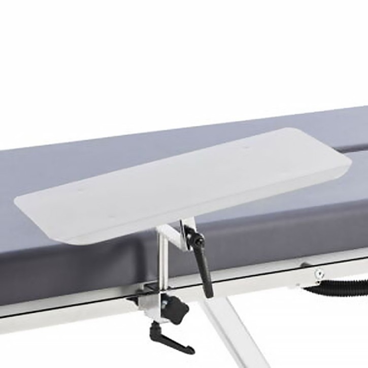 Schwenkbare Armauflage (Edelstahl)  für Herzkatheter (ergoselect-Liege-Ergometer)