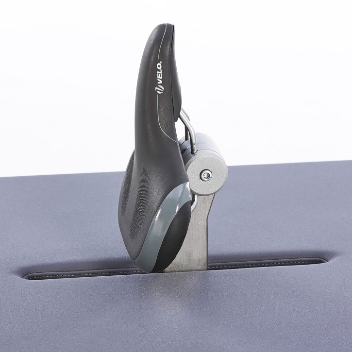 Sattel breit, mit Einsteck-Halterung extra kurz  für ergoselect Liege-Ergometer