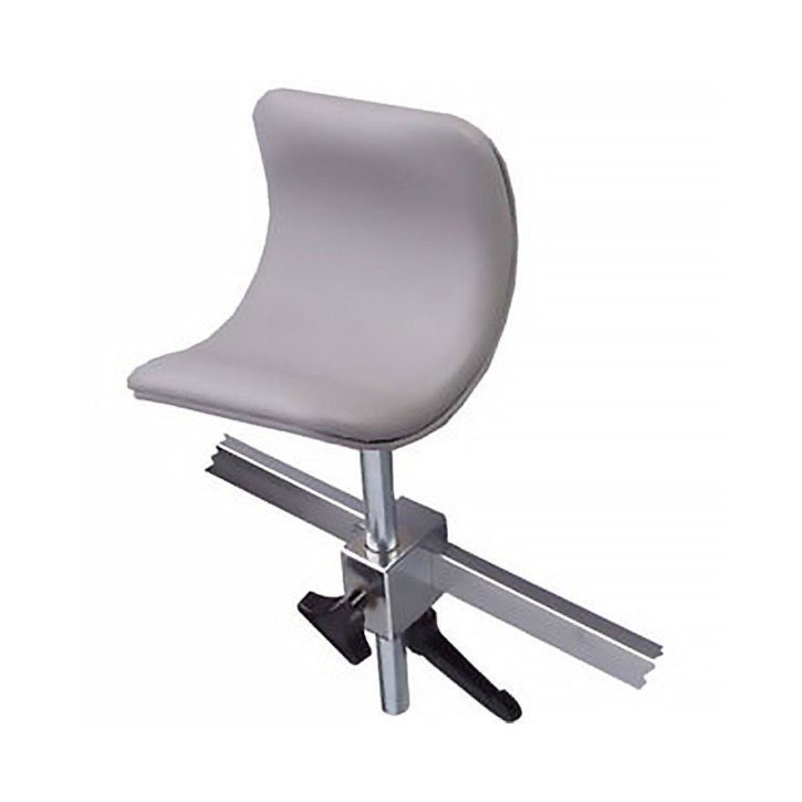 Armauflage, gebogen, grau, mit Halterung  für ergoselect 1200 Liege-Ergometer