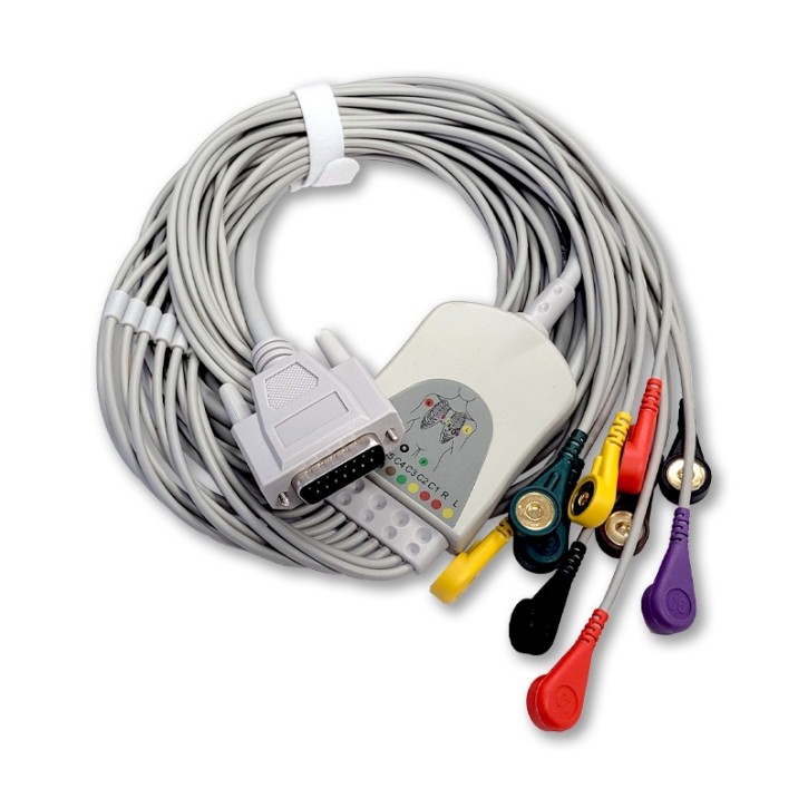 EKG Patientenkabel 10-adrig Druckknopfadapter - M-PAD 7 und M-PAD 10 EKG Patientenkabel 10-adrig Druckknopfadapter - M-PAD 7 und M-PAD 10