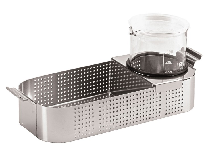 Becherhalter für Eurosonic 4D (für 1-600 ml Becher)  aus Edelstahl, gelocht