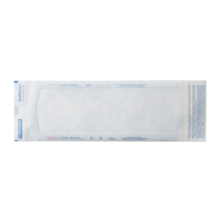 Eurosteril® sterilization bags self-adhesive 90mm x 250mm (box of 200 bags)