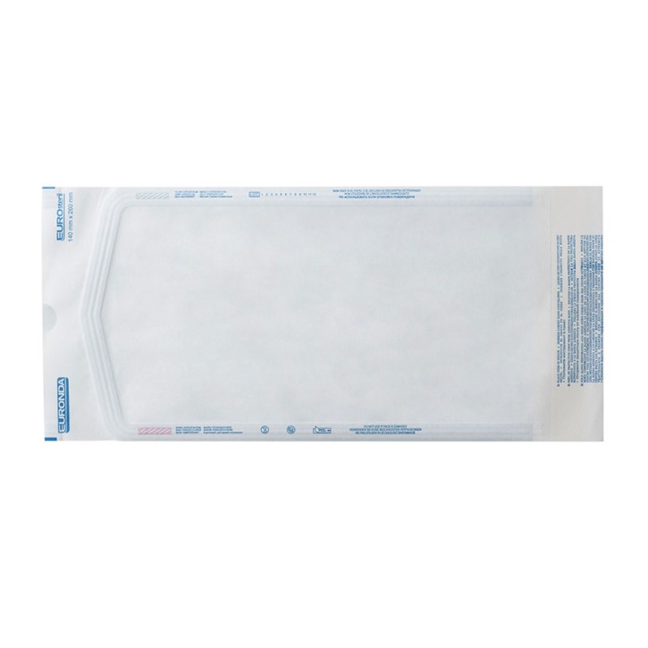 Eurosteril® sterilization bags self-adhesive 140mm x 260mm (box with 200 bags)