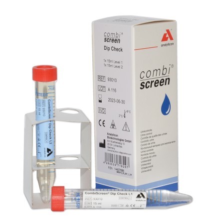 CombiScreen® Dip Check (Kontrollurine 2x15ml) (pos. & neg.; auch Kreatinin , Microalbumin mALB)