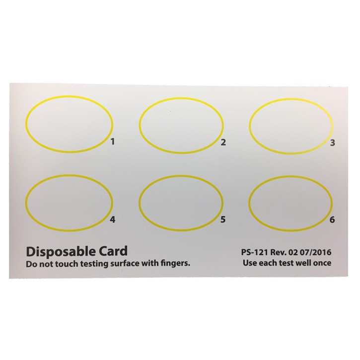 Disposable Cards for MCLX Kit - manuel blood typing (25 test card with 6 rings)