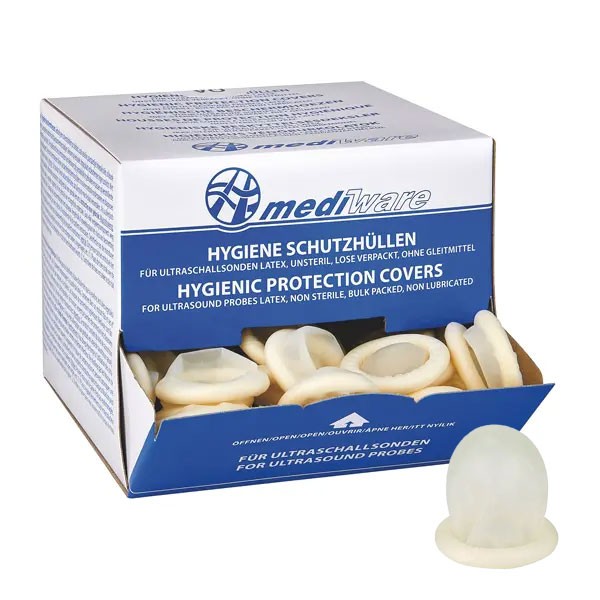 Ultrasound protective covers 28 mm without contact gel (144 pieces)