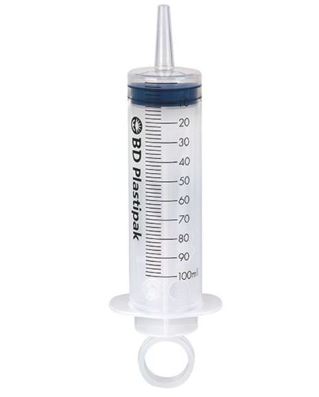 Plastipak™ Wund- und Blasenspritze, 100 ml, Kath-Ansatz, grad. 2 ml, Luer ( 25 Stck) , EO-sterilisiert, latexfrei, PVC-frei