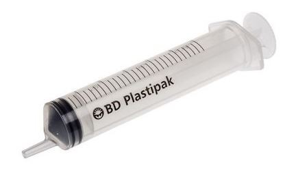 BD Plastipak™ 3-tlg. Spritze, 20 ml, Luer, exzentrisch, grad. 1 ml, Gleitm. Silikonöl (120 Stck) , Zylinder & Kolben: PP