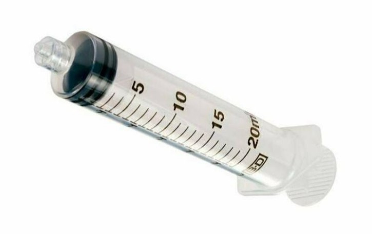 BD Plastipak™ 3-tlg. Spritze, 20 ml, BD Luer-Lok™, grad. 1 ml, Gleitm. Silikonöl (120 Stck) , Zylinder & Kolben: PP