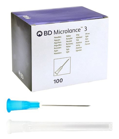 BD Microlance™ 3 Normkanüle Gr. 16, 23 G 1, 0,6 x 25 mm, blau (100 Stck)
