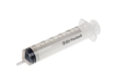 BD Plastipak™ 3-tlg. Spritze, 50 ml, Luer, exzentrisch, grad. 1 ml, Gleitm. Silikonöl (60 Stck) , Zylinder & Kolben: PP