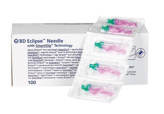 BD Eclipse™ 18 G 1 1/2, 1,2 x 40 mm, rosa (100 Stck) , steril, latexfrei, PVC-frei