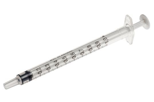 BD Plastipak™ kleinvolumige Spritze, Tbklinspritze, 1 ml, 0,01 ml Graduierung, ohne Kanüle   , Ansatz: Luer (120 Stck)