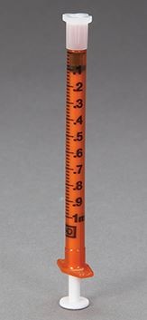 BD™ Oralspritze, mit Verschlusskappe, 1 ml, grad. 0,02 ml, zentrisch (500 Stck) , latexfrei