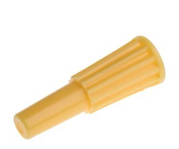 BD™ Schutzkappe für Luer-Spritzen, Anschluss männlich/weiblich, gelb (100 Stck) , steril, latexfrei, PVC-frei