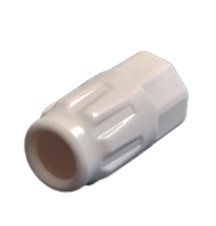 BD™ Luer-Lock-Stopfen mit Gummimembran, Anschluss männlich, weiss (100 Stck) , steril, latexfrei, PVC-frei