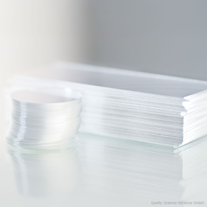 Cover glasses, quartz, square, 25x25mm, 0.2mm thick (1 pc)