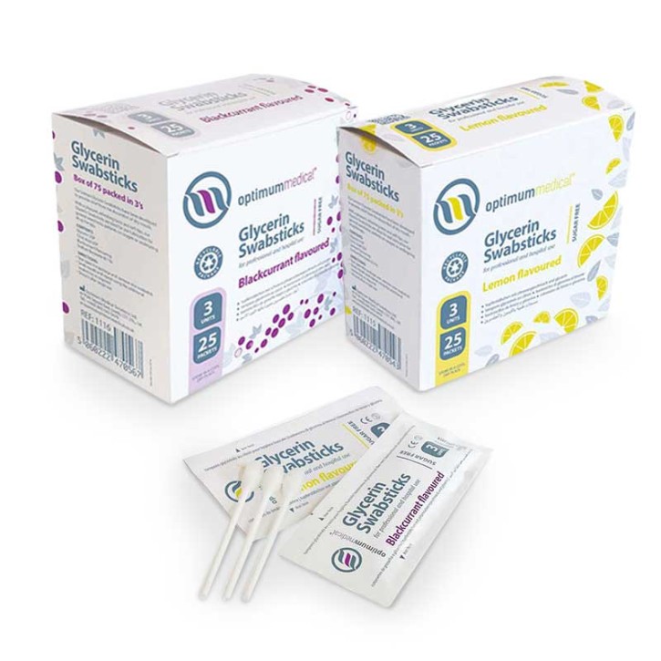 Wattestäbchen Glycerin, Johannisbeer-Geschm. 25x3 Stk
