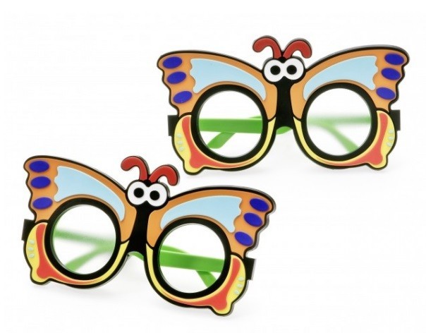 Abdeckbrillen (Paar re/li) Motiv Schmetterling