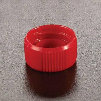 APEX(+) Flacher Schraubdeckel mit O-Ring, rot (kein Einsatz möglich) (1000 Stk.)