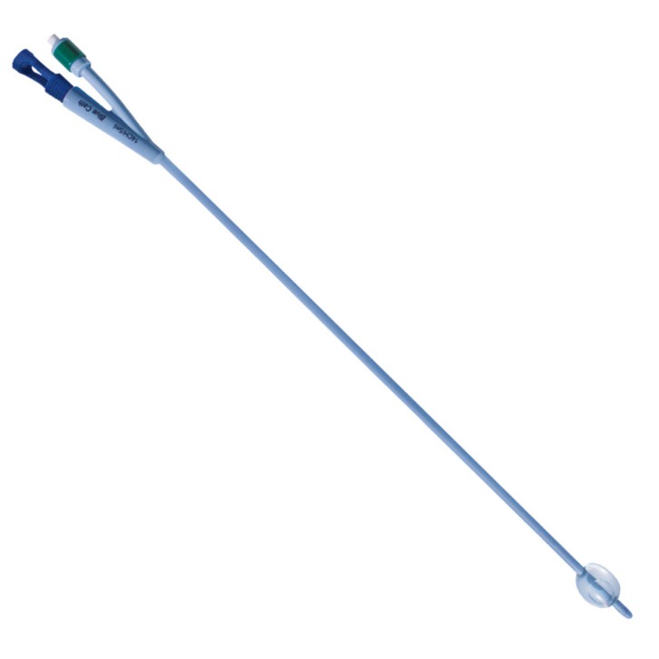 BLUECATH TU Silikonkath. Nel Ch. 24 10ml (10 Stck) L 40cm, blau, mit Stopfen