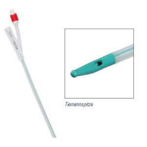 Careflow Tiemann-Spitze CH16 (10 Stck) - 2-lumig, 100% Silikon, Ballon 30ml, L40 cm