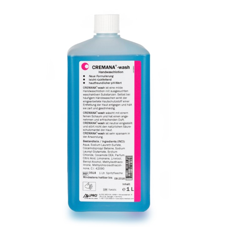 CREMANA®-wash (1L Flasche) zur chirurgischen Händereinigung