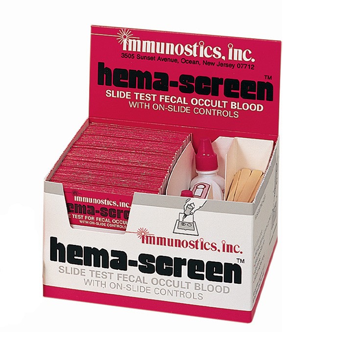 Hema-Screen 50 two hole slides 50 Tests