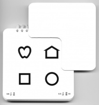 LEA Ferntafel mit 4 Einzelsymbolen Testentfernung 3m