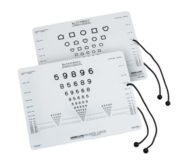 LEA near vision test chart: numbers, with cord