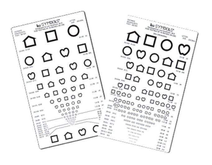 LEA near vision pocket chart