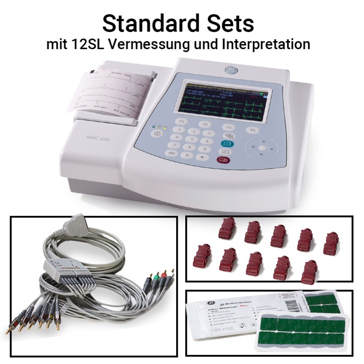 MAC 600 Ruhe-EKG mit 12SL - Standard Sets mit 12SL Vermessung und Interpretation