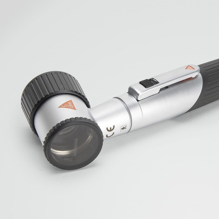 mini 3000 LED Dermatoskop, Scheibe ohne Skala, mit Batteriegriff, ohne Etui