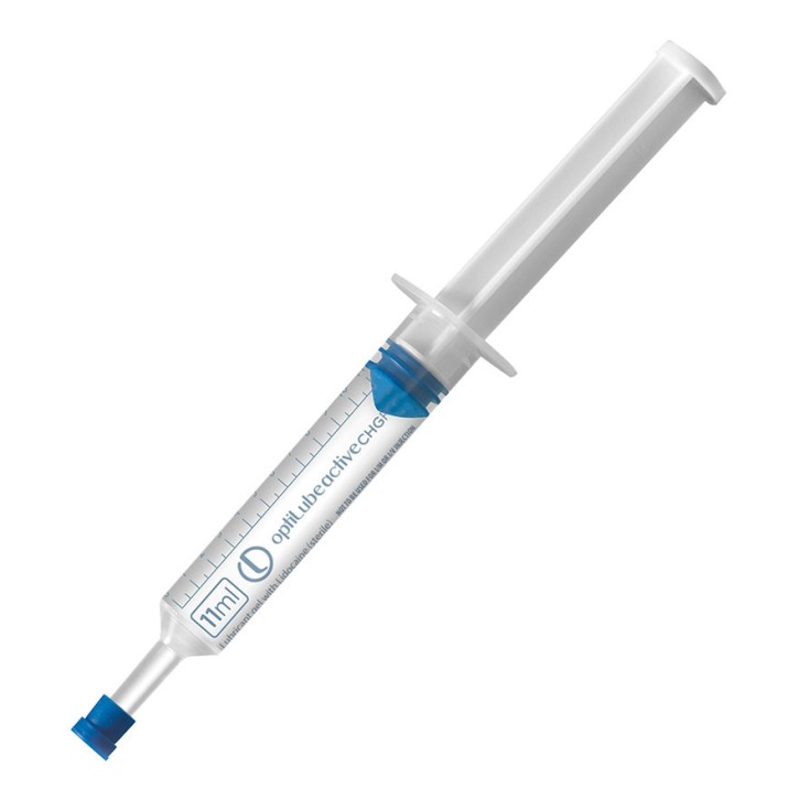 optiLube active CHGFree™ Spritze 11 ml (10 Stck.) steriles Gleitgel mit 2% Lidocain