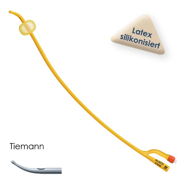 Rüsch® Gold 40cm, 2-lum,Tie, CH16, 5-15ml (10 Stck) Latex, silikonisiert