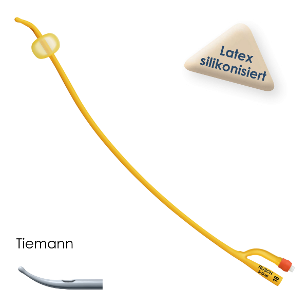 Rüsch® Gold  40cm, 2-lum,Tie, CH24, 5-15ml (10 Stck) Latex, silikonisiert