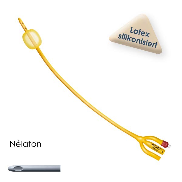 Rüsch Gold Latex, 40cm, 3-lum,Nel, CH22, 30-50 ml (10 Stck) silikonisiert, spiralverstärkt