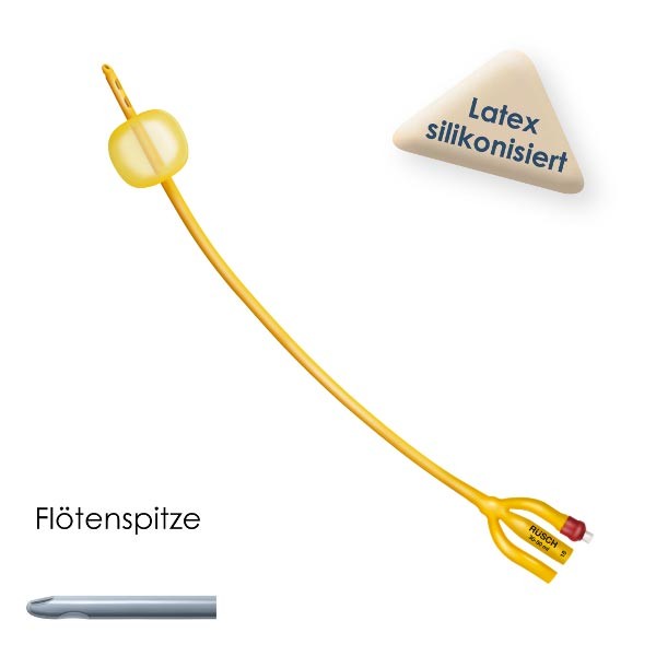 Rüsch Gold Latex, 40cm, 3-lum, flute, CH20, 30-50ml