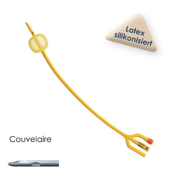 Rüsch Gold Latex, 40cm, 3-lum,Couv, CH22, 30-50ml (10 Stck) silikonisiert, spiralverstärkt