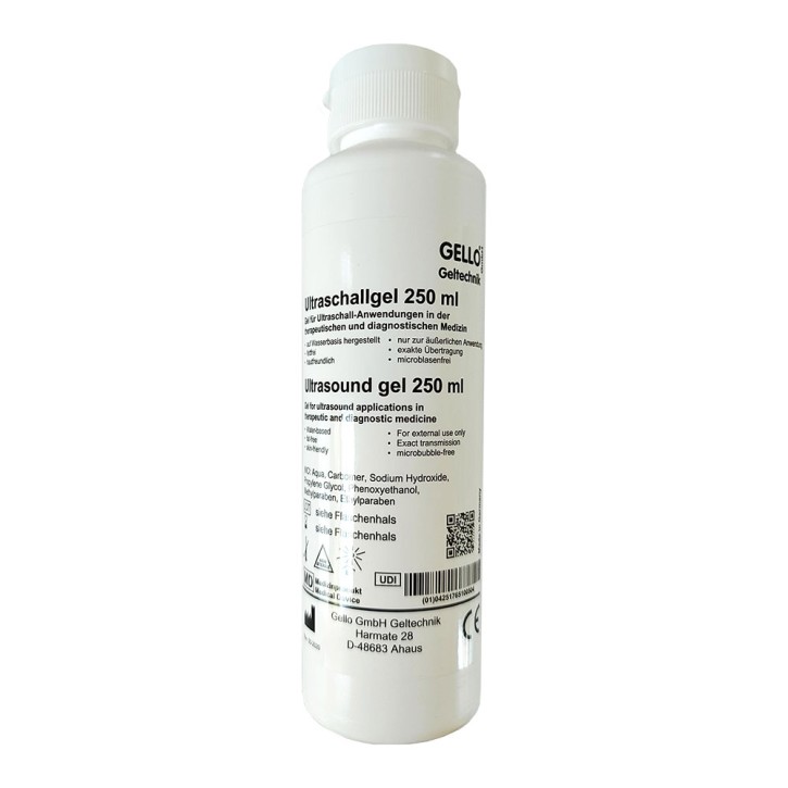 Ultrasound gel, water-soluble (250ml bottle)