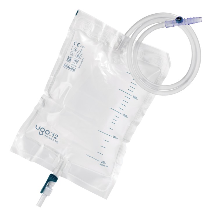 Ugo 12, Dauerdrainage 2L, 90cm, Schwenkh, steril (10 St)  zur kontinuierlichen Drainage (7T)